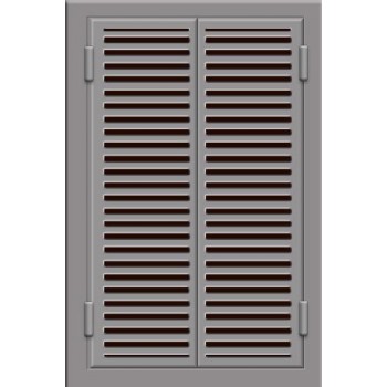 Двухстворчатые жалюзийные распашные (без окраса) 